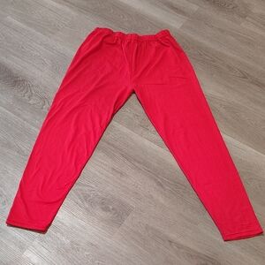 3 For $10💥Vibrant Red Soft Leggings/Lounge Pants Sz XXL